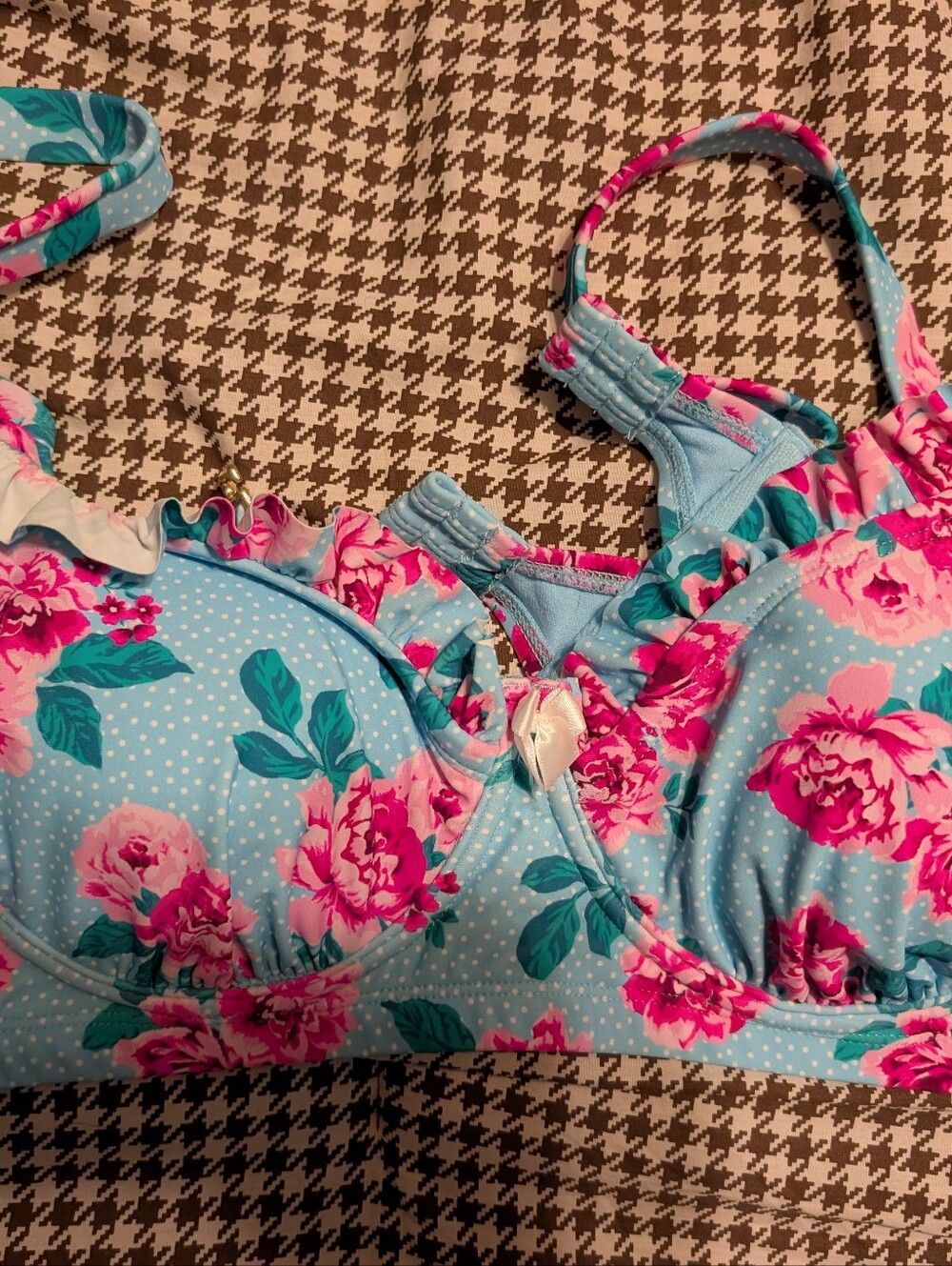 wild fable Blue Floral Underwire Bikini Top - Pink Flowers